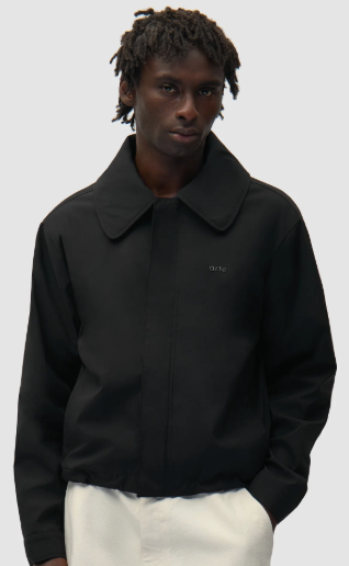 Nylon jas met grote kraag