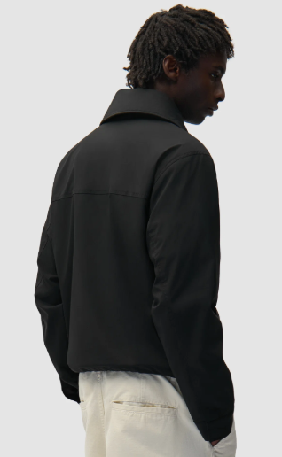 Nylon jas met grote kraag