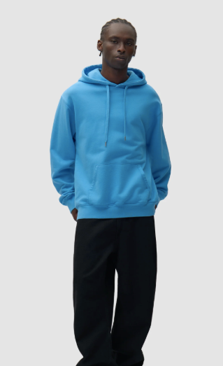 Hoodie met veelkleurig logo op de rug