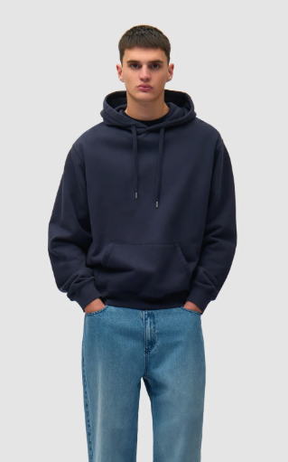 Hoodie met veelkleurig logo op de rug