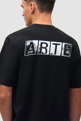 T-shirt met print op de rug