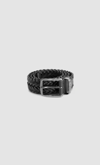 Gevlochten leren riem