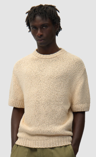 Gebreid T-shirt met grafisch motief op de rug