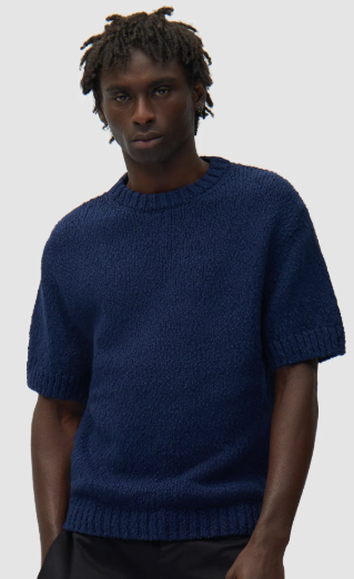 Gebreid T-shirt met grafisch motief op de rug