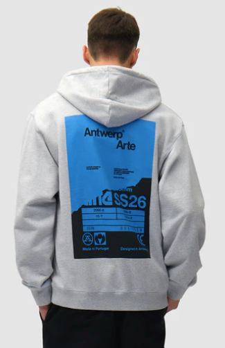 Hoodie met poster op de rug