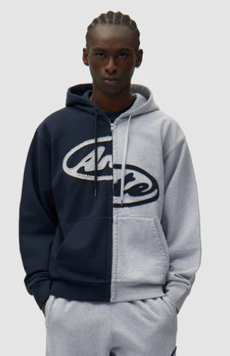 Split Patch-hoodie met rits