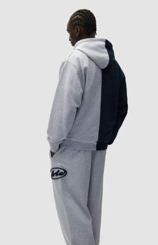 Split Patch-hoodie met rits