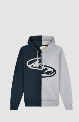 Split Patch-hoodie met rits