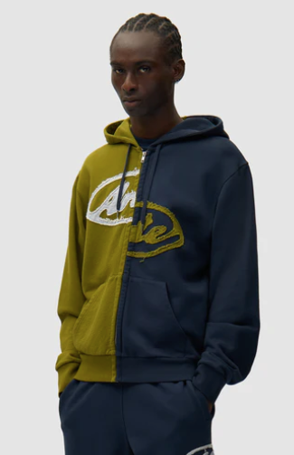 Split Patch-hoodie met rits