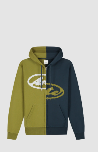 Split Patch-hoodie met rits