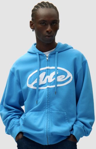 Hoodie met ritssluiting en cirkelvormig logo