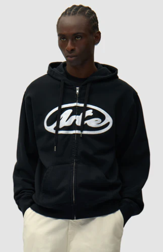 Hoodie met ritssluiting en cirkelvormig logo