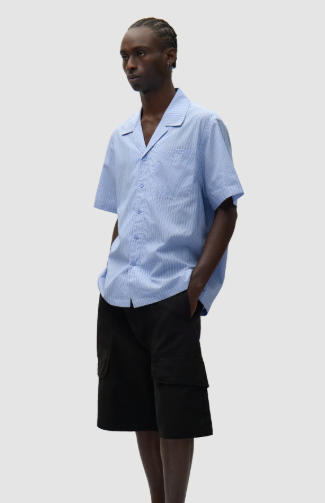 Overhemd met geplooide zak