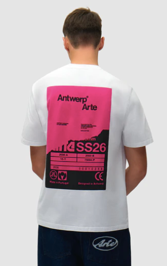 T-shirt met collage op de rug