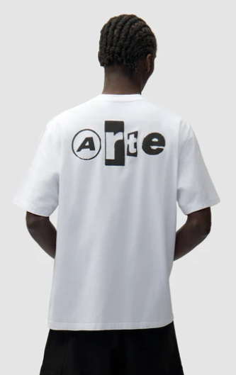 T-shirt met collage op de rug