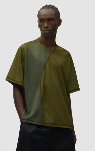 T-shirt met mesh-inzetstukken