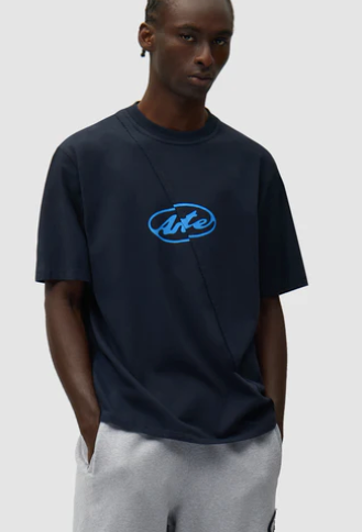 T-shirt met rond logo