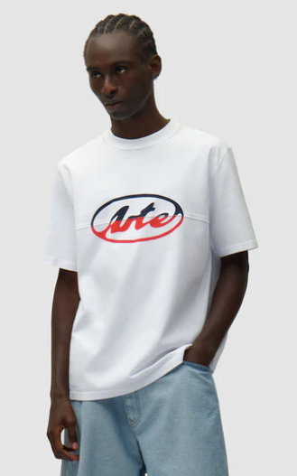 T-shirt met uitgesneden cirkelvormig logo