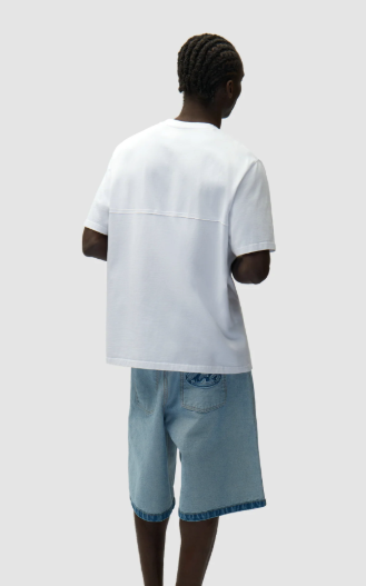 T-shirt met uitgesneden cirkelvormig logo