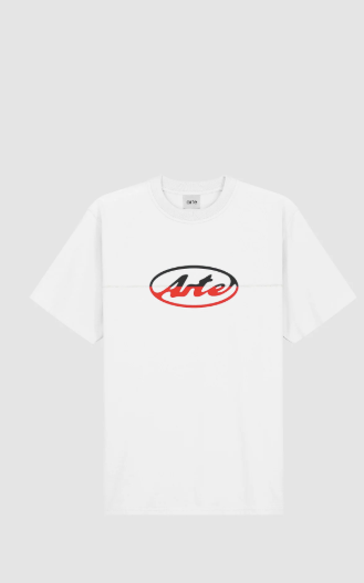 T-shirt met uitgesneden cirkelvormig logo