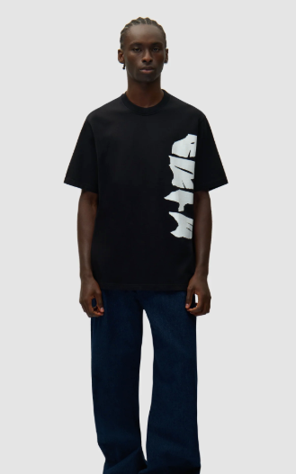 T-shirt met logo op de zijkant