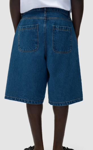 Denim Shorts with Rounded Pockets