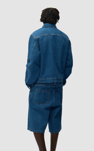 Denim Shorts with Rounded Pockets