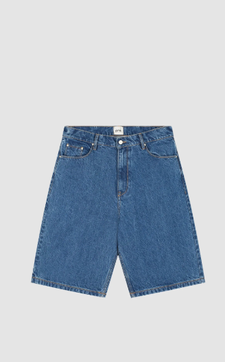 Denim Shorts with Rounded Pockets